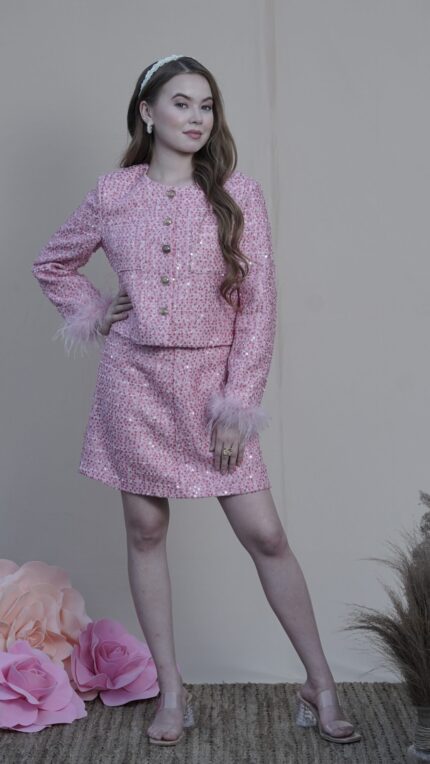 Tweed Fur Coordset